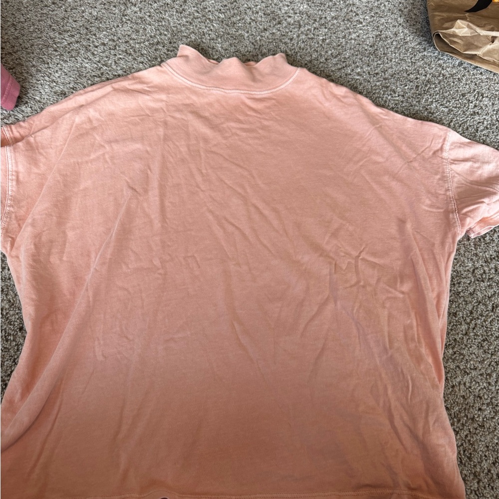 Free People Short Sleeve Mock tee